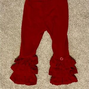 Red Ruffle 2T toddler Leggings